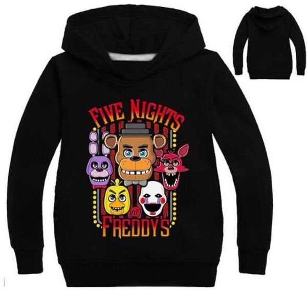 

2020 boys fnaf tshirt five night at freddy hoodies children long sleeve clothing baby boys t shirt kids tee sweatshirt clothes9608763, Black