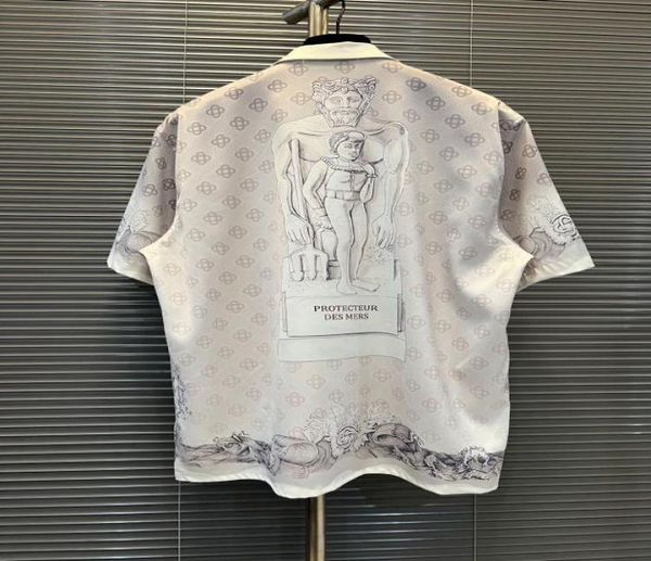 

2022 fashions model mens designer fabric shirts us size shirts beautiful mens designer button short sleeve2533637, White;black
