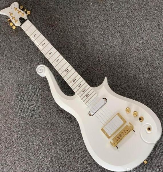 

super rare prince cloud sparkle pearl white electric guitar in white8821475