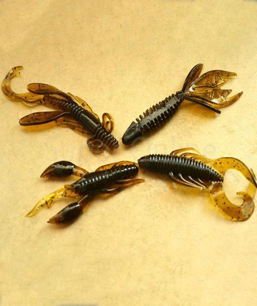 

4pcs worm fishing lure fish attractive soft bait silicone lures shrimp wobbler jig swivel bass fishing tackle8652953