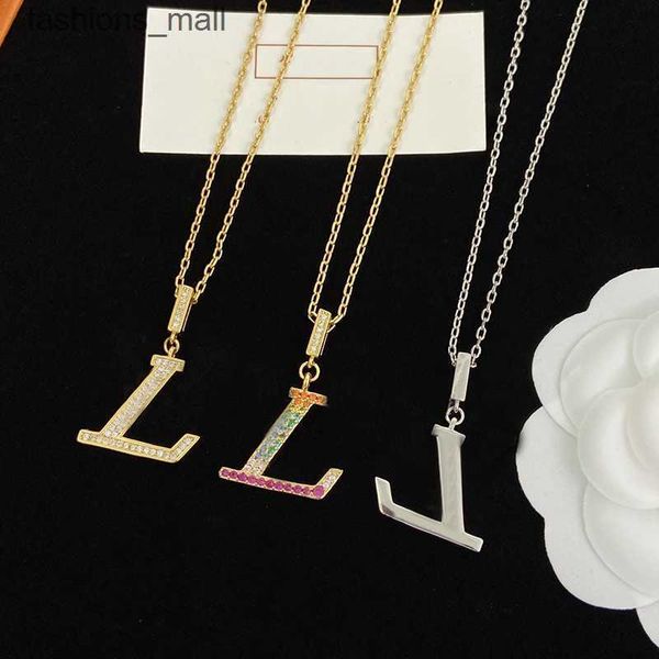 

luxury jewelry designer pendant necklaces for women silver gold necklace diamonds letters l fashion designers chain womens gifts 2304143pe