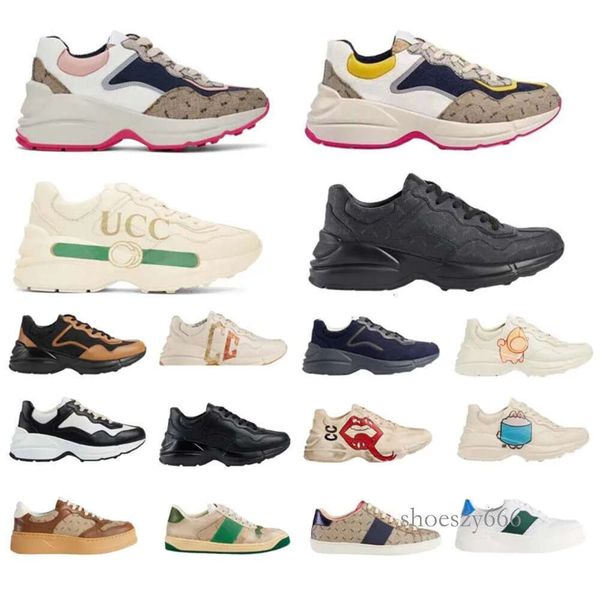 

designer shoes rhython shoes casual shoes men women sneaker thick soled mens women cartoon letters thick soleg family beige camel, Black