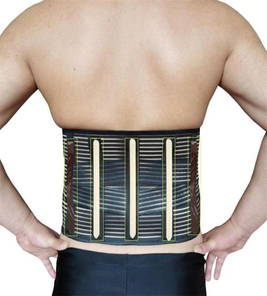 

breathable elastic adjustable double pull corset belt for men posture corrector brace lower back lumbar support slimming waist4494771, Black;gray
