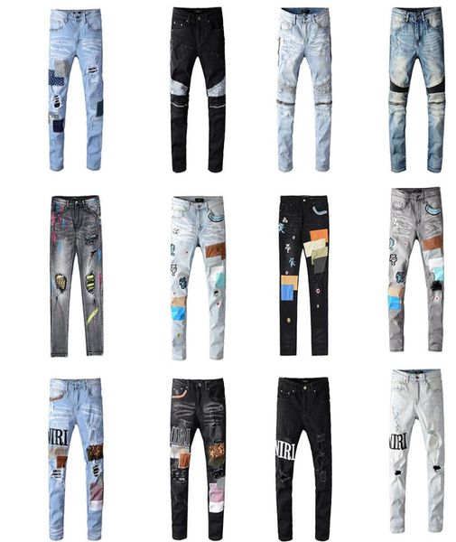 

men and ms pants motorcycle jeans jeans custom punk rock private label lapel retro gradient gene hip hop jeans 62824925, Blue