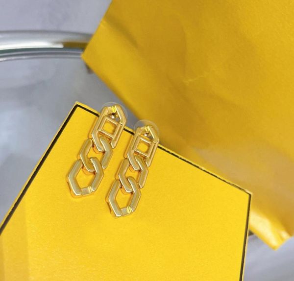 

women chain earrings designer letters stud earring 925 silver dangle hoop gold long tassel wedding party jewerlry f hoops new 22064502663