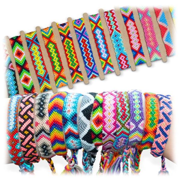 

charm bracelets woven bracelet bk for women kids girls nepal style friendship handmade braided rope wrist string chain random colo3995111, Golden;silver