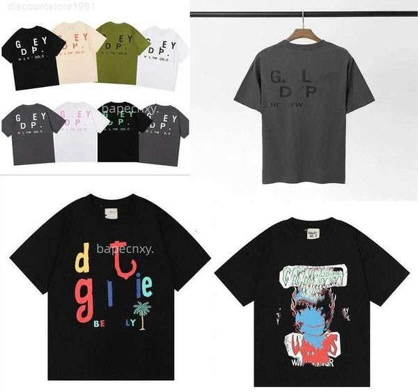 

men's t-shirts galleryes depts designer summer gallary shirt alphabet printed star same round neck short sleeve t-shirt for men and wom, White;black