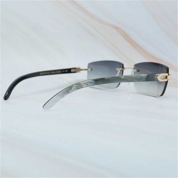 

designer men luxury carter buffalo glasses women buffs shades eyewear rimless square gafas de solkajia new, White;black