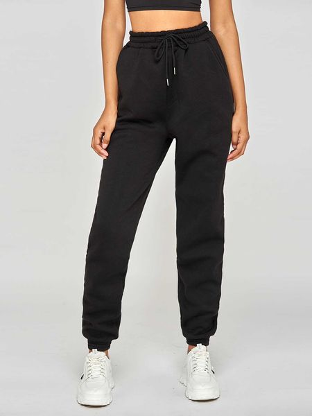 

women's tall slant pockets drawstring waist sweatpants, White