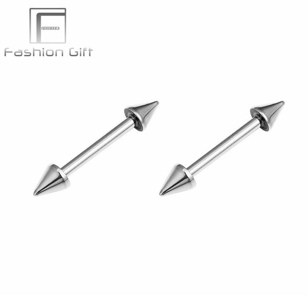 

spike punk earrings men women earring silver g23 titanium studs jewelry ps23174136, Golden;silver