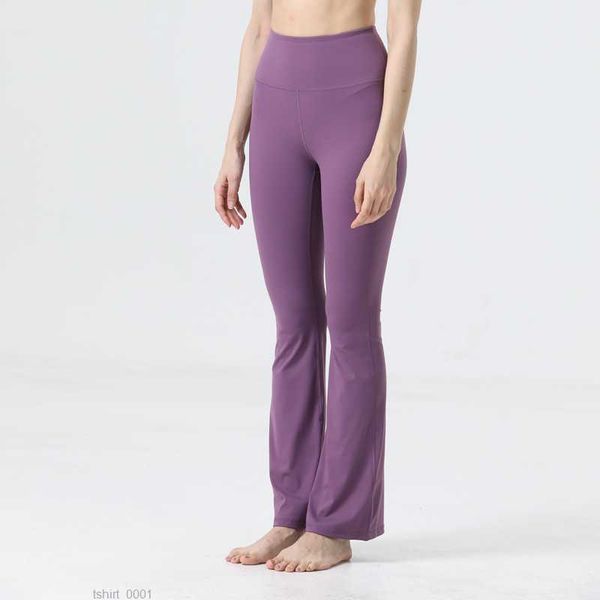 

lu yoga suit groove women's leggings high waist flared pants slightly dance studio gym clothes tight 6wpz, Black;white