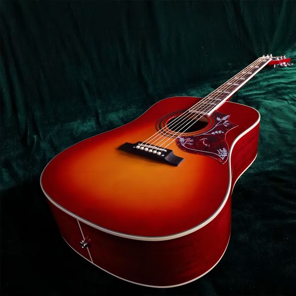 

acoustic electric guitar solid spruce sunburst color with eq