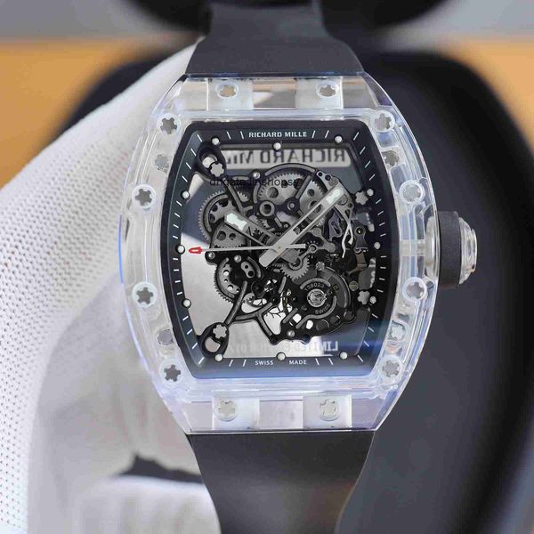 

arm055 superclone flywheel superclone lluxury mens mechanics watch richa milles wristwatch swiss rm055 white ceramic automatic mechanical tr, Slivery;golden