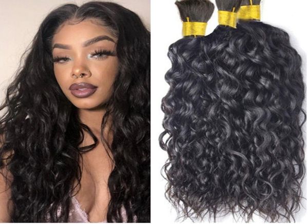 

unprocessed hair bulk 3 pieces natural black human bulks hair for braiding no weft 9a grade4075104