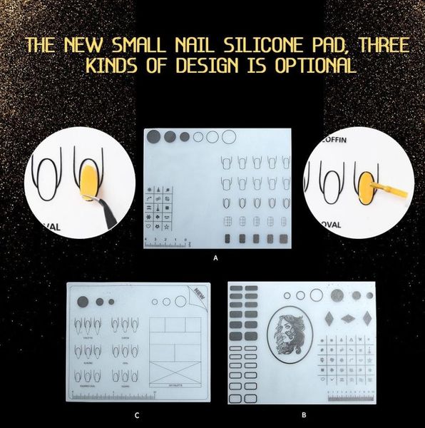 

mini silicone nail art table mat washable foldable pad manicure cushion arm rest manicure tool8595269