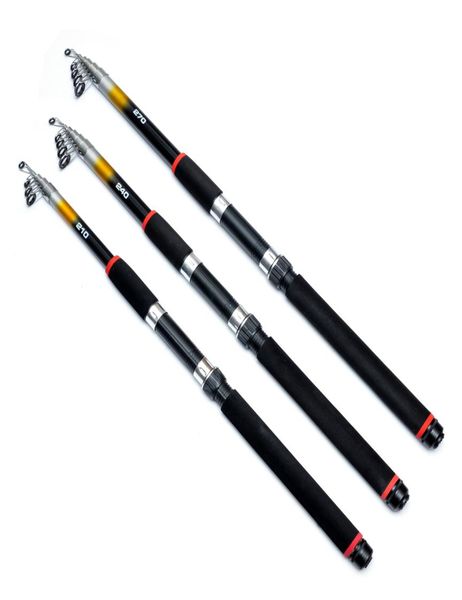 

glass fiber telescopic fishing rod 21m 24m 27m spinning rod saltwater fishing travel rod fishing tackle equipment1050030