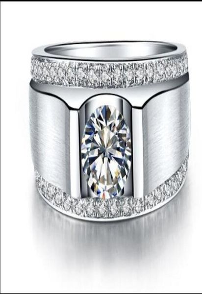 

luxury wedding ring 1 karat cushion cut sona synthetic diamond engagement or wedding rings for man 925 sterling silver promise rin9289895, Golden;silver