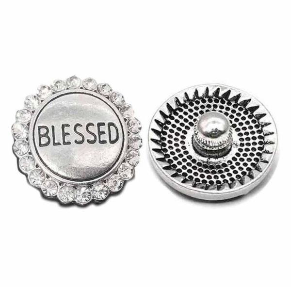 

high qualit w018 blessed 18mm 20mm rhinestone metal button for snap button bracelet necklace jewelry for women silver jewelry2772016
