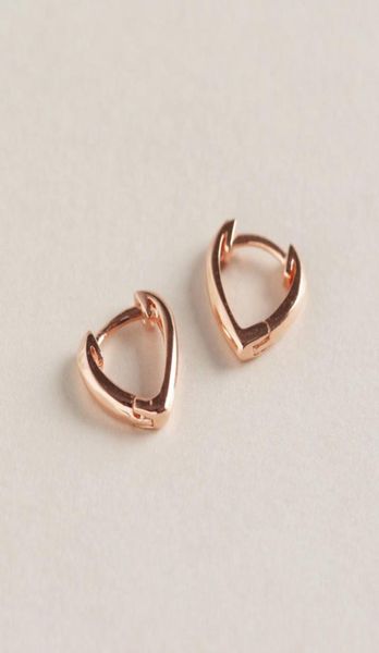 

100 solid 925 sterling silver heart shape hoop earrings women rose gold plated small earring brinco fine jewelry yme4613162111, Golden;silver