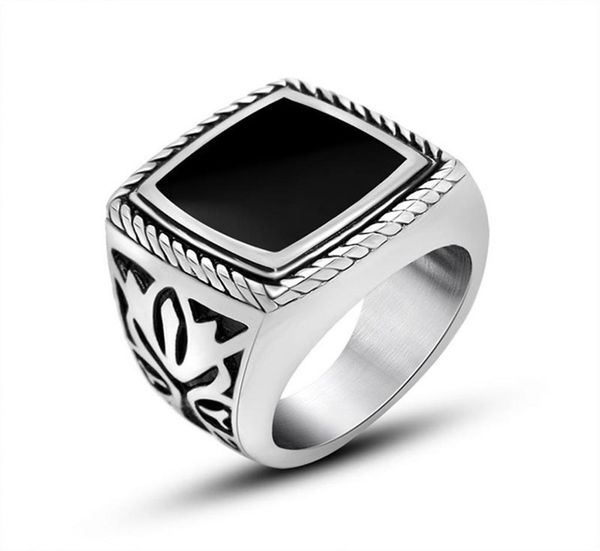 

316l stainless steel ring for men jewelry punk rock vintage style finger rings casual accessories 9054010141, Silver