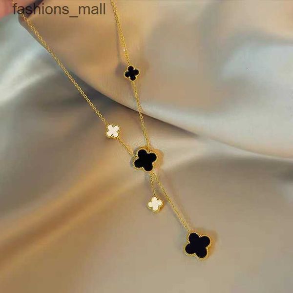 

new designer necklace jewelry 4 leaf clover pendant necklaces bracelet stud earring gold silver mother of pearl green flower necklace link c