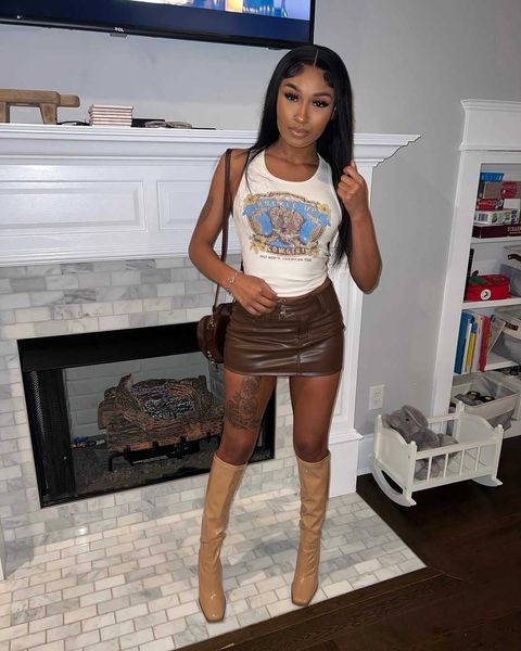 

spicy girl summer new print t-shirt short women's wear, White