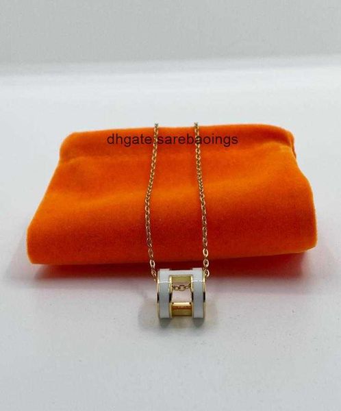 

aher max designer luxury high end h necklace letter women fashion enamel pendant 18k gold classic christmas valen5976574, Silver