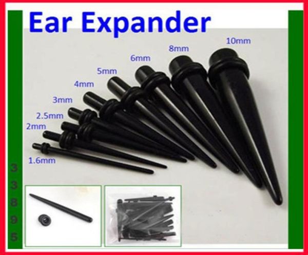 

ear expander p15 1610mm 50pcs mix 8 size body jewelry acrylic fake ear taper ear plug piercing9154198, Silver