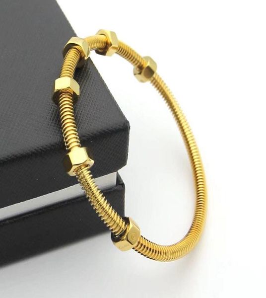 

stainless steel jewelry screw bracelet fashion bracelet design jewelry women bracelets iced out bracelet bangle mens nut bracelets1410267, Black