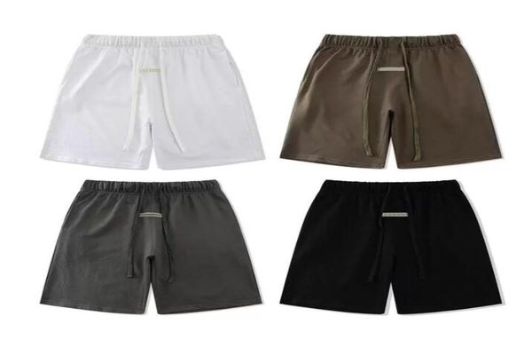 

reflective high street shorts s mens casual sports pant loose oversize style drawstring short pants trend designer3387410, White;black