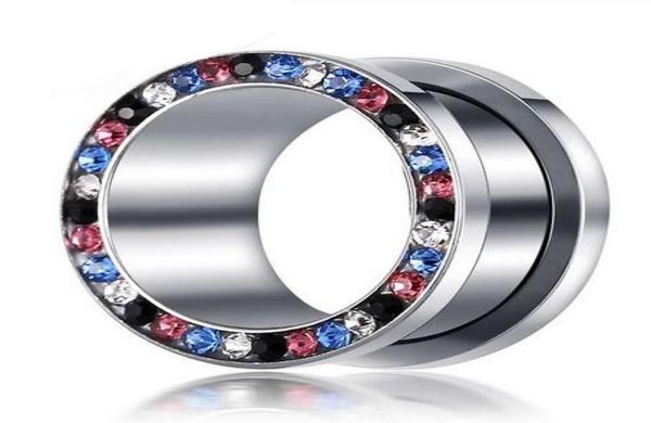 

ear gauges tunnels flesh tunnel piercing expanders men women stainless body jewelry crystal earring stretching 64pcs9414251, Silver