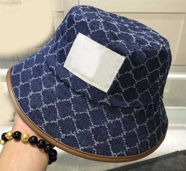 

design flat bucket hat 4 color golf sun protection printed fitted hats popular mens caps womens baseball cap casquette 2022, Blue;gray