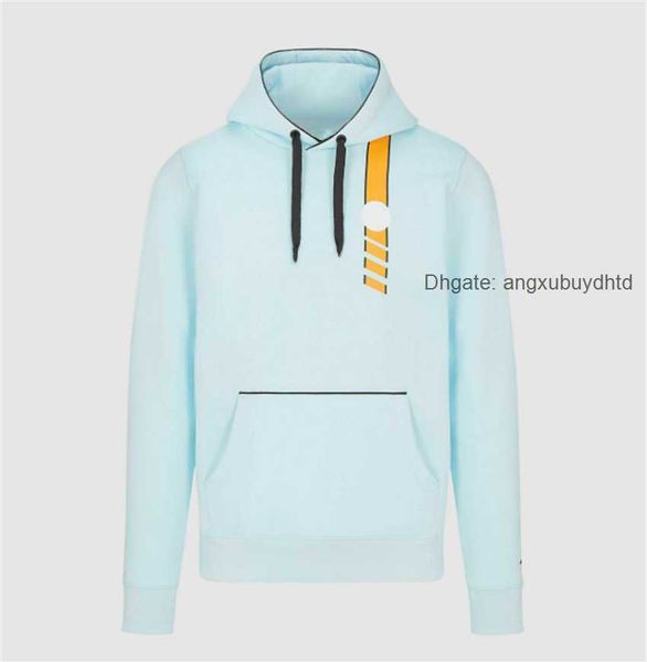 

f1 hooded hoodie formula one mclarens team dr3 gulf oil co-branded light blue hoodies men's and women's racing lovers spring autum, Black