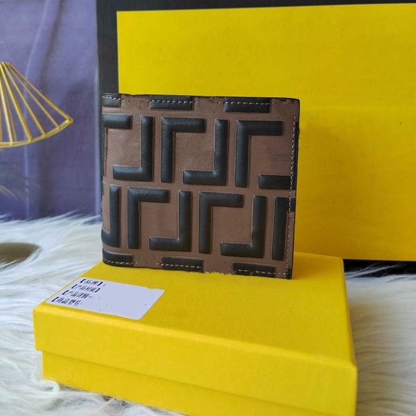 

men's wallet short half fold double letter high-end with leather eight internal card slots and two check compartments classic multi-fun, Red;black