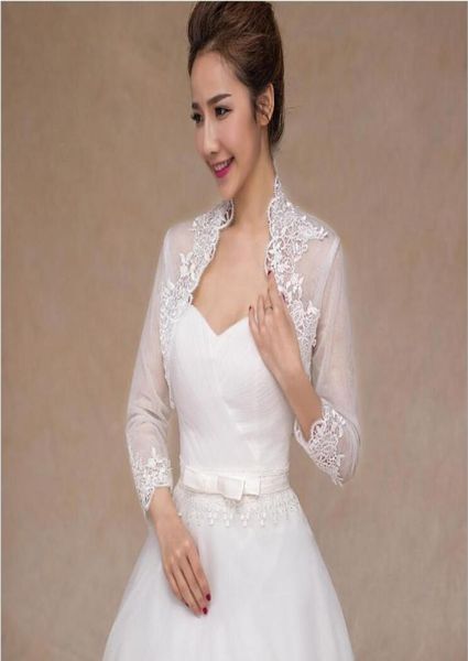 

new off the shoulder shoulder long sleeve lace bolero jacket bridal wedding jackets women wedding jackets4984866, White