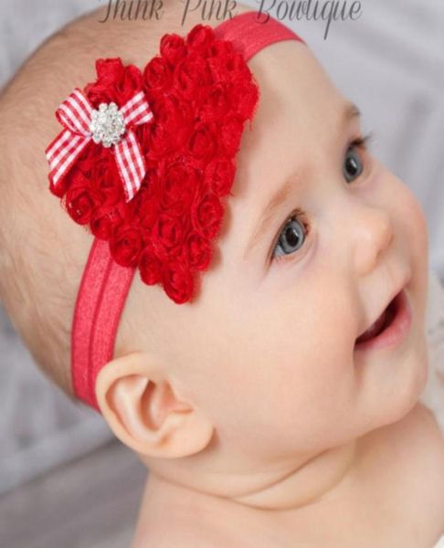 

love heart bow hairbands for baby girls lace stereo rose hairpins kids princess headbands children valentine party hair clip a82915579772, Slivery;white