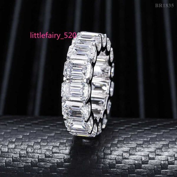 

band rings luxury jewelry moissanite rings vvs moissanite band 925 sterling silver gold plated wedding engagement moissanite diamond ring