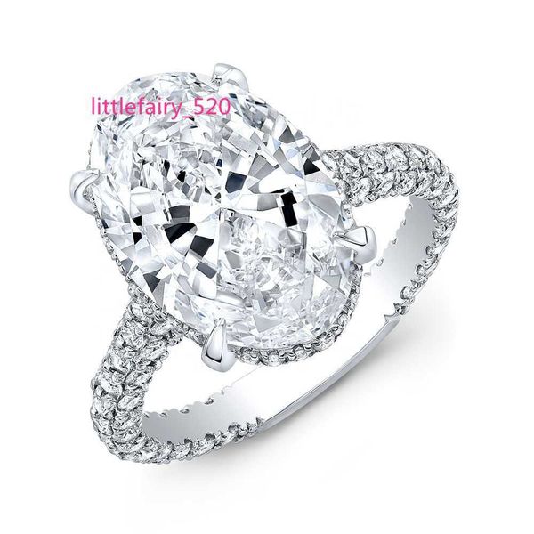 

band rings fine jewelry 8ct oval cut 3 row micro pave diamond engagement halo moissanite ring, Silver