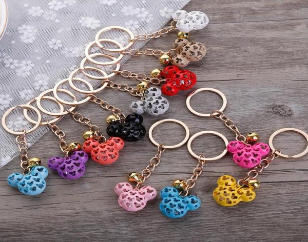 

hollow mouse key rings fashion animal design bag charms cute purse pendant car keyring chains holder ornaments hanging love gifts 2242875, Slivery;golden
