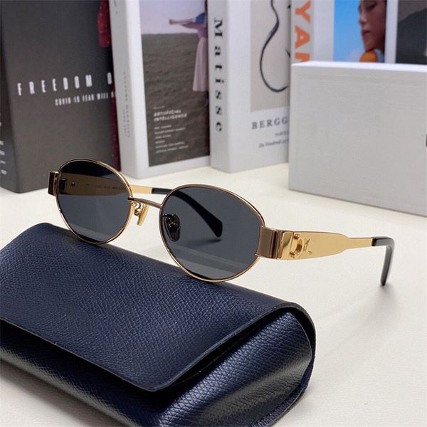 

luxury sunglasses metal oval frame sunglasses designer for womens radiation resistant personality mens retro glasses board high grade high a, White;black