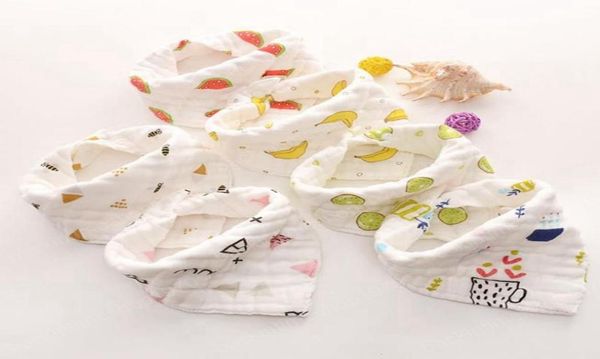 

muslin baby bibs animal infant boy bandanas newborn girl smock burp cloth cotton feeding saliva towel 8 layers 14 designs optional8655425