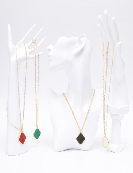 

designer necklace clover classic sweater long necklaces fashion gold big flowers design for man woman jewelry pendant 4 color good9120414, Silver