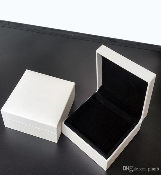 

original white jewelry boxes with brand logo for charms bracelet and necklace retail gift box3392135, Black;white