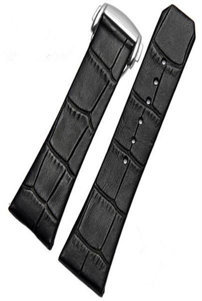 

genuine leather watch band for omega constellation series wristband strap 23mm with silver clasp217e8959000, Black;brown