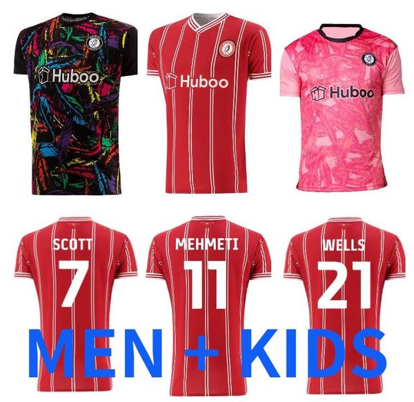 

2023 2024 bristol weimann city soccer jerseys 23 24 mawson martin diedhiou paterson wells massengo kalas dasilva football shirts men kids ki, Black;yellow