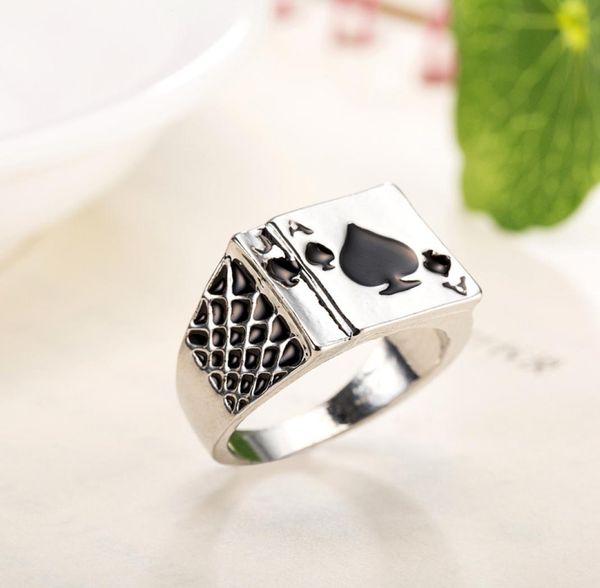 

ace of spades high polished gothic biker tribe for men039s rings jewelry6639622, Silver