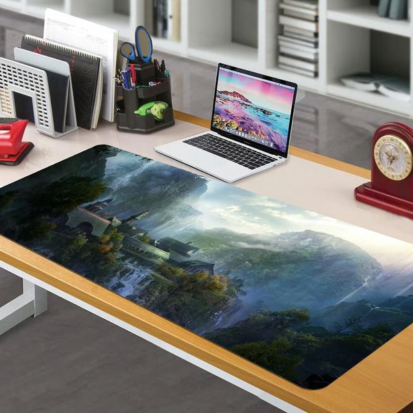 

dresses lord of the rings pad mouse 90x40cm computer gamer mouse pad boy gift padmouse personality mousepad ergonomic gadget desk mats, Black;gray