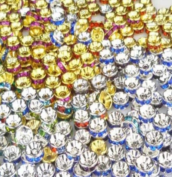 

crystal spacer crystal rhinestone beads suitable for basketball wife earrings bracelet 8mm 2000pcs2028118, Black