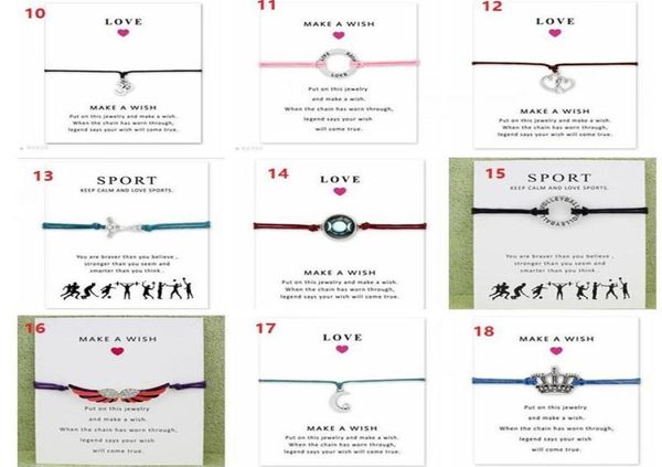 

wish bracelet with gift card dog paw love unicorn teacher charm bracelets bangles for women friendship statement jewelry greeting 9405027, Golden;silver