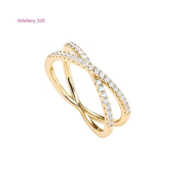 

band rings firstmadam 9k gold x cross ring 3.9 ct round brilliant cut moissanite cross ring for women party gift, Silver